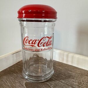 Coca-Cola Glass Sugar Shaker 1992 12oz